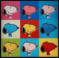 10092 &ndash; Charles M. Schulz &ndash; Snoopy goes pop &ndash; Gicl&eacute;e &ndash; 97x97 &ndash; gerahmt &ndash; 770,00&euro;